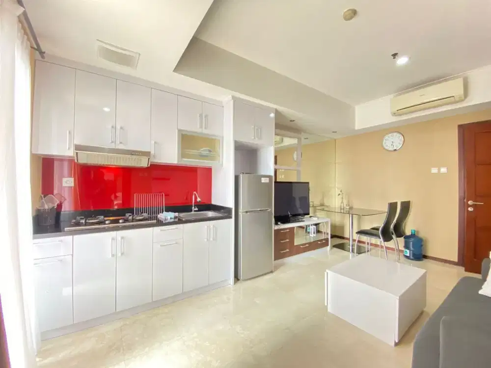 2BR plus full furnish SIAP HUNI harga MURAH Apt.Royal Mediterania Garden