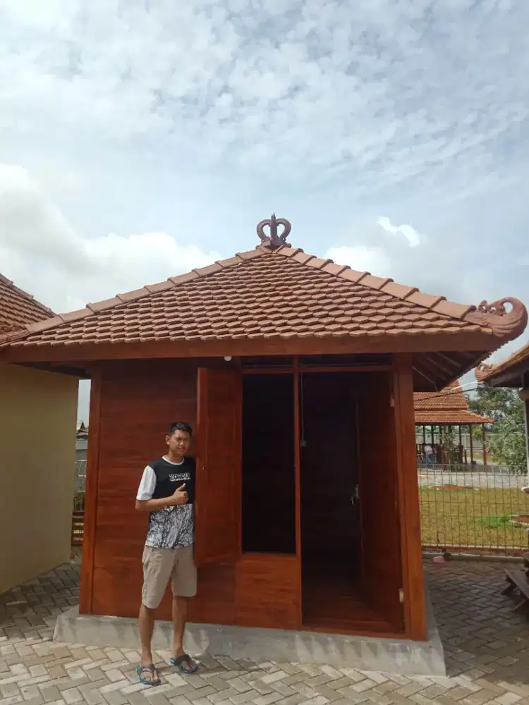 Saung gazebo kayu jati berkualitas