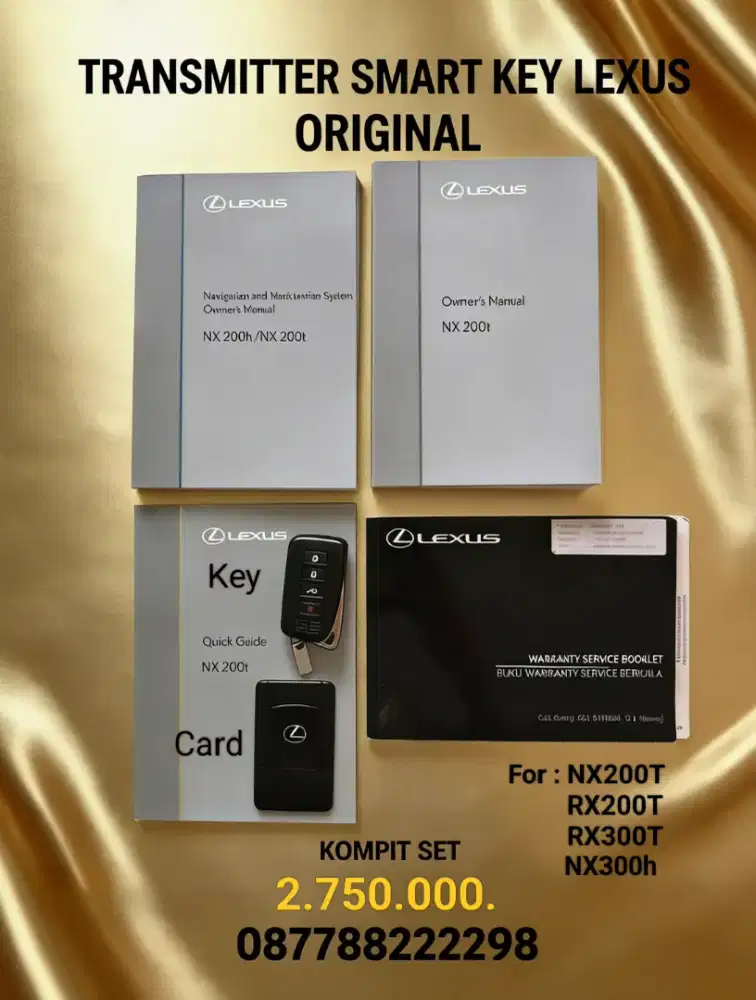 Smart Key + Card Original Lexus dan Alphard.