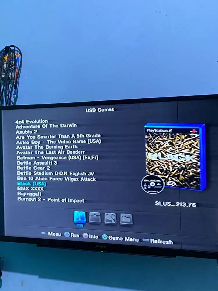 Ps 2 slim seri 7 mcboot hdd luar 160 gb full game ori