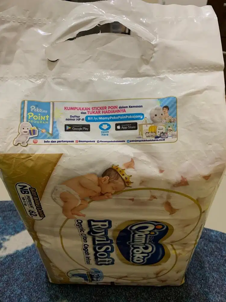 Pampers Diaper Mamy Poko Royal Soft NB62 Tape