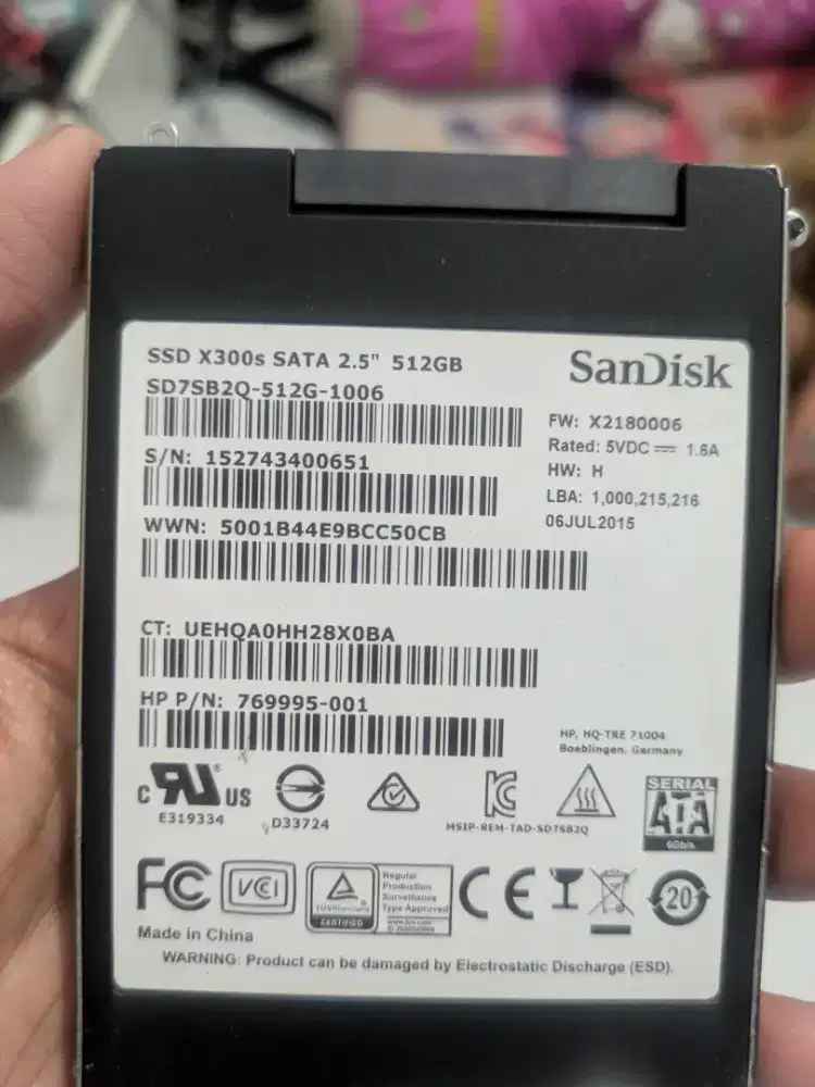 SSD Sandisk 512GB 2,5inc Sata