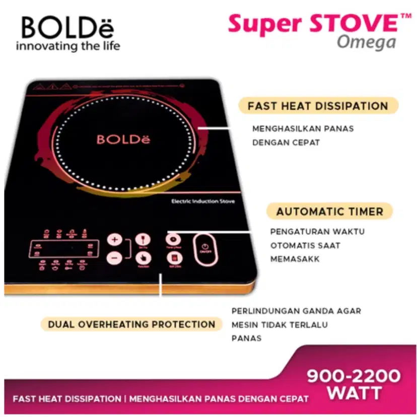 JUAL CEPAT: Kompor Induksi BOLDe Super Stove Omega (Original - Mulus!)