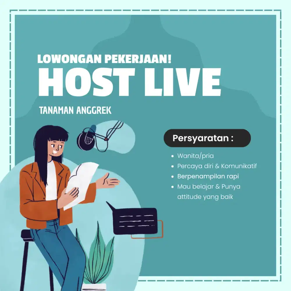 LOWONGAN HOST LIVE STREAMING