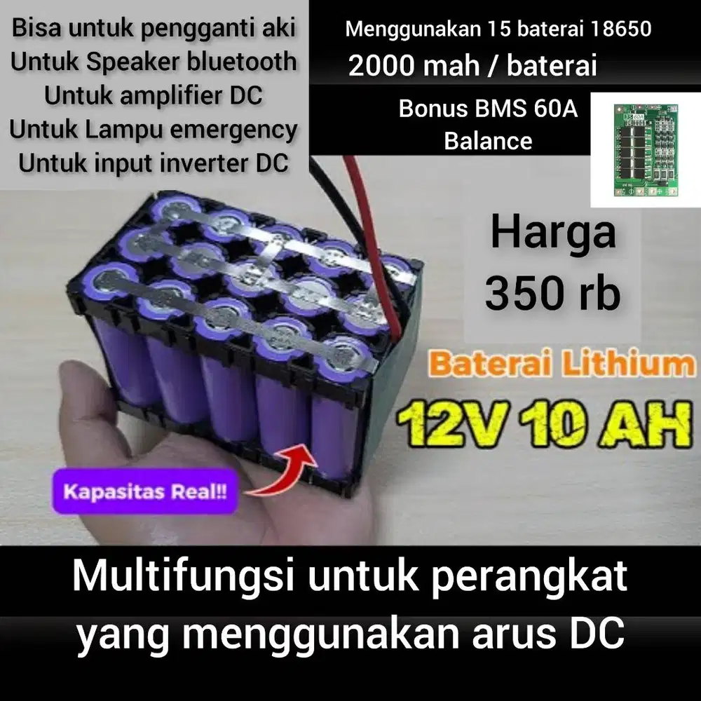 Baterai 3S 12 volt 60 ampere