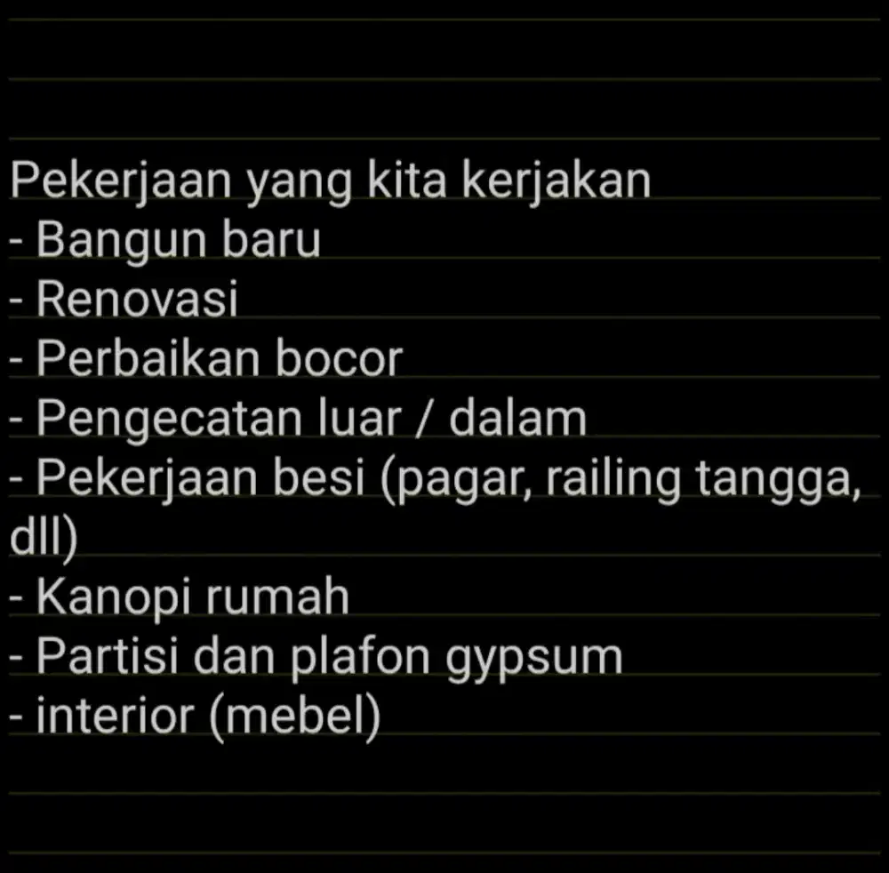 Terima konsultasi, konstruksi bangunan dan interior.