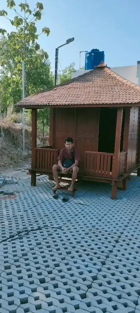Rumah kayu bahan jati berkualitas