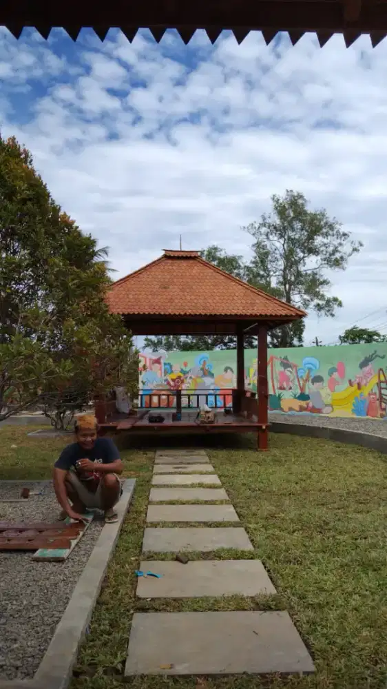 Gazebo bahan jati terbaik