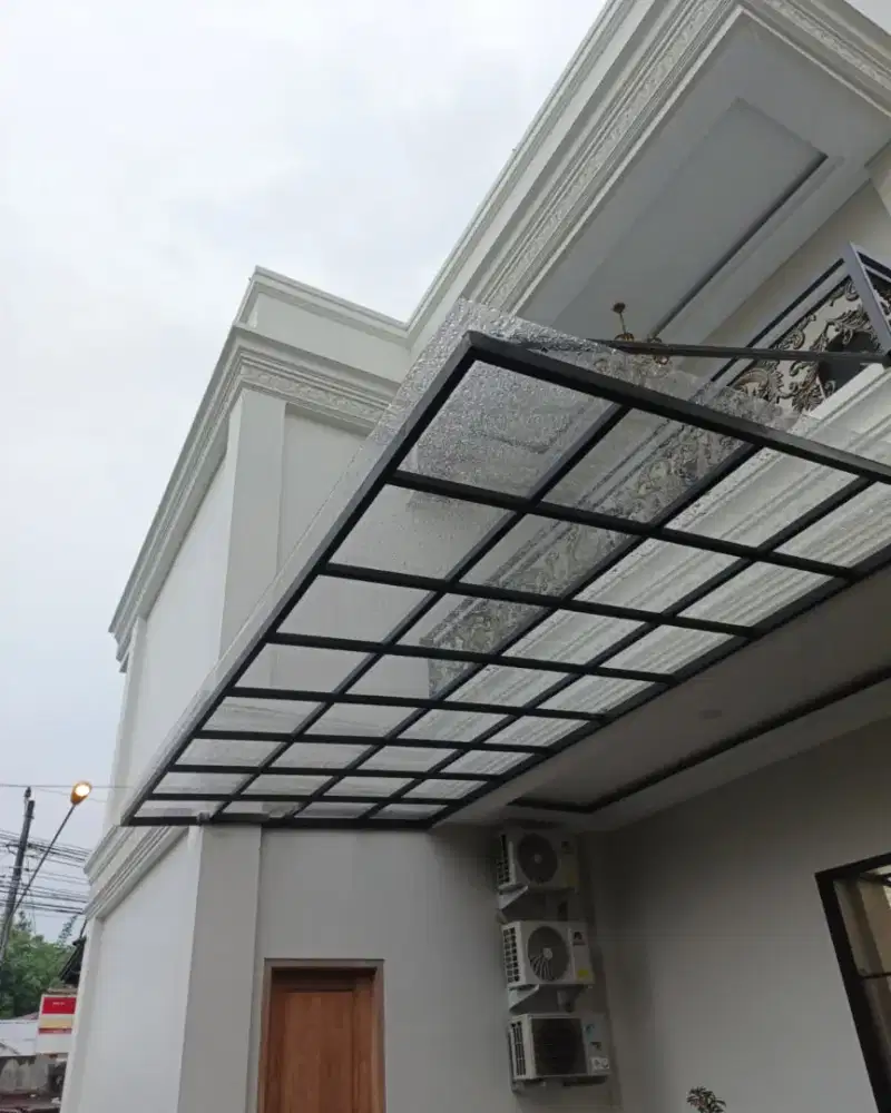 Kanopi kaca/rangka hollow galvanis terbaik