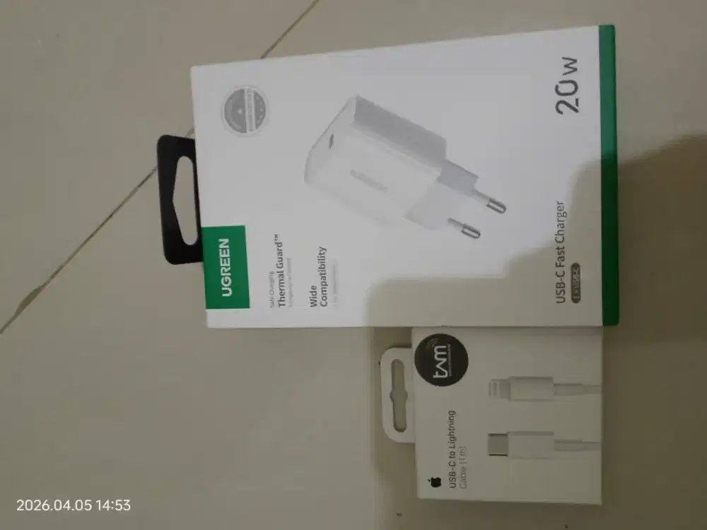 Charger Ugreen 20 Wat dan kabel TAM