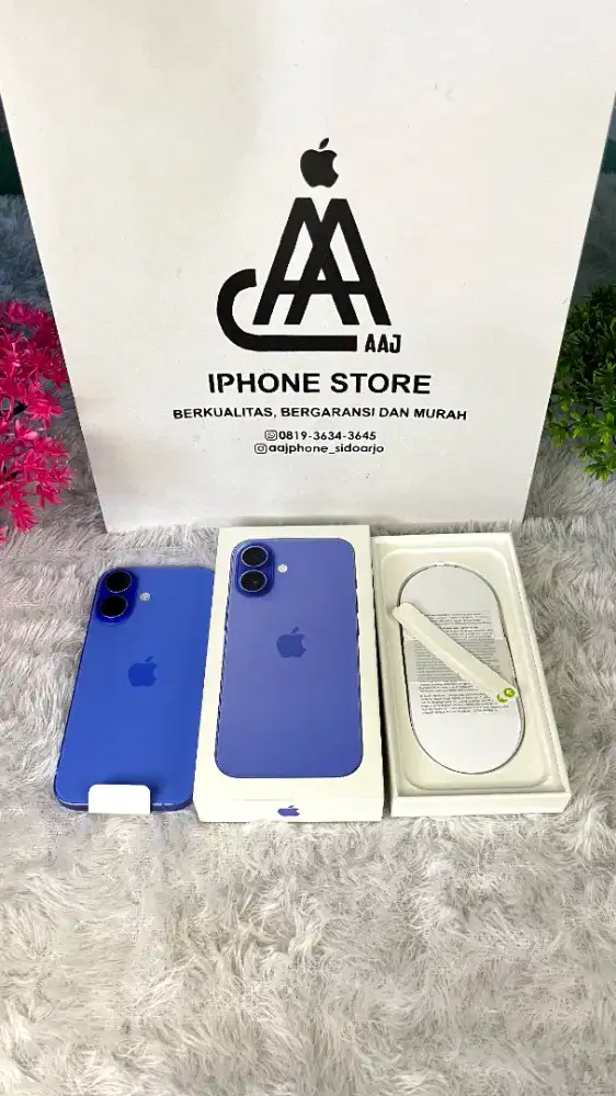 iPhone 16 128 GB Blue Resmi iBox (Pemakaian Singkat Like New)