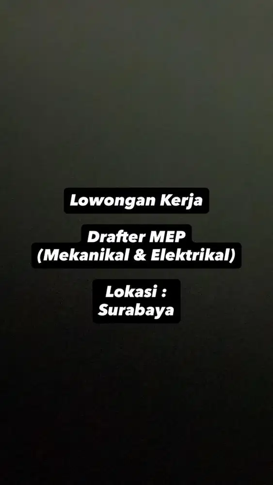 Lowongan Kerja Drafter