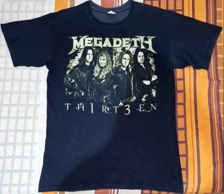 Kaos original Megadeth - Thirteen tour band line up Dave Mustaine