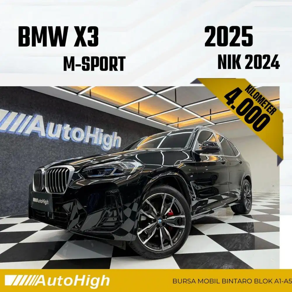 DP10% [Km4.000] X3 M-Sport 2024 Black Reg 2025 #AUTOHIGH