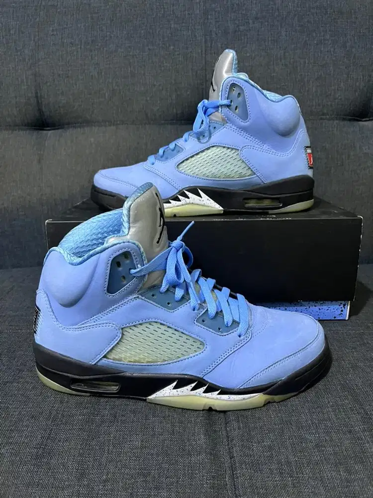 Sepatu Nike Air Jordan 5 UNC Blue Original