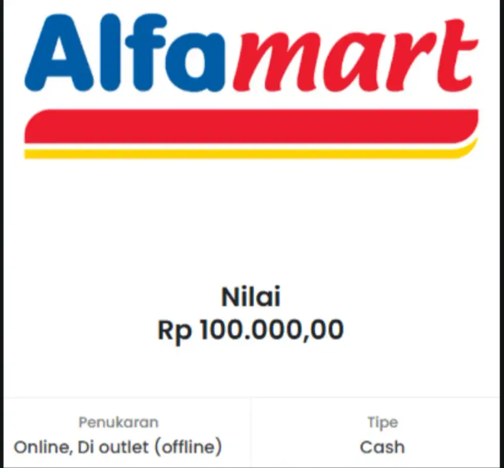 Voucher Diskon Alfamart 100.000