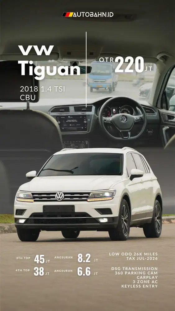 Low Odo! VW Tiguan 1.4 TSI CBU 2018 cam 360