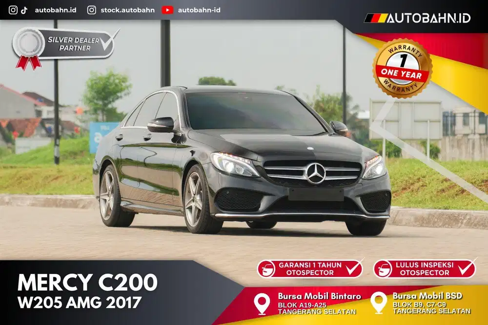 Low Odo Frenzy!  Mercedes Benz C200 AMG 2017 Black Antik 320i e250