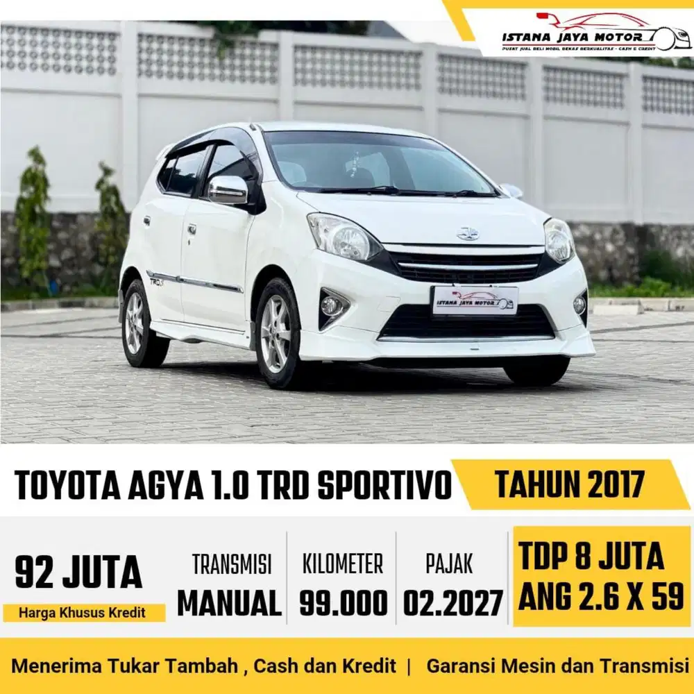Toyota Agya 1.0 s trd mt 2017