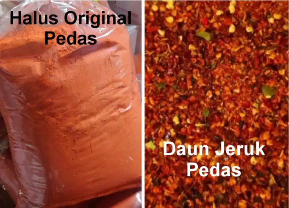 Cabe bubuk dan tepung warna