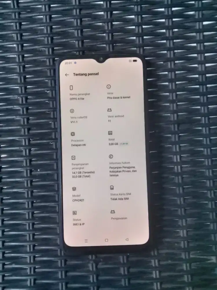 OPPO A16E RAM 3/32GB