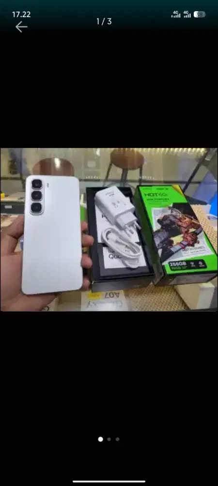 INFINIX HOT 60I 16/256 SILVER LIKE NEW
