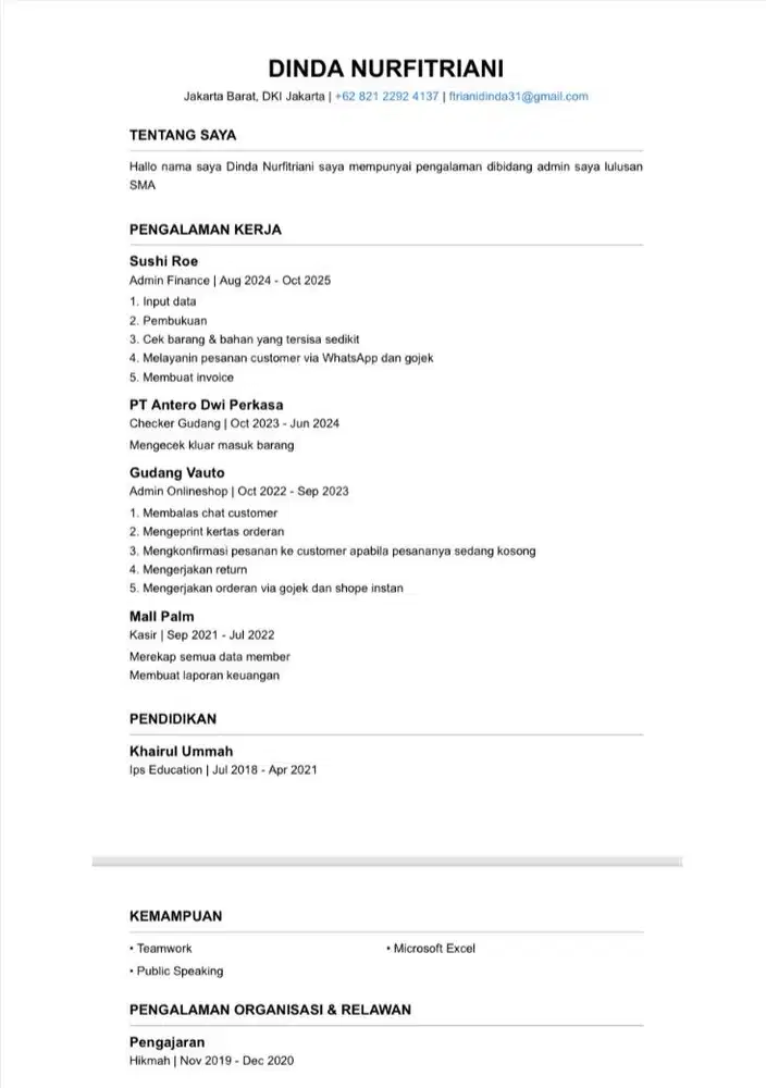 Sedang mencari pekerjan