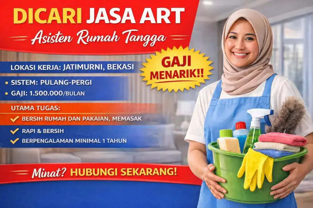 Dicari ART PP di Jatimurni Bekasi