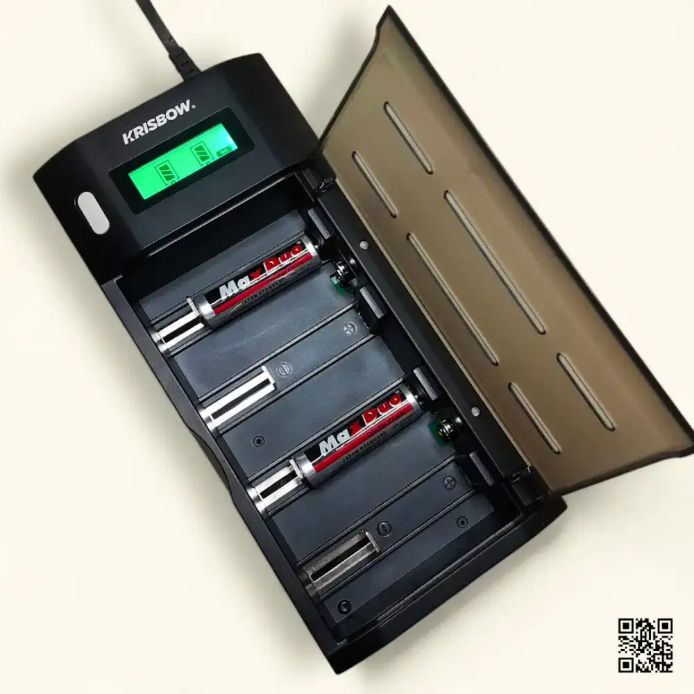 Charger Baterai Krisbow 6 Slot (Universal AA AAA C D 9V) - Original