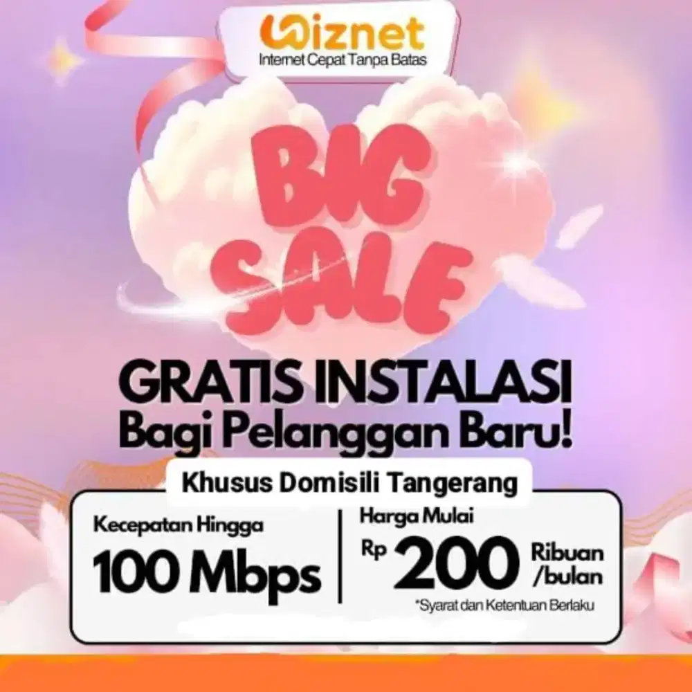 Layanan jasa pasang wifi internet tanpa batas gratis pasang