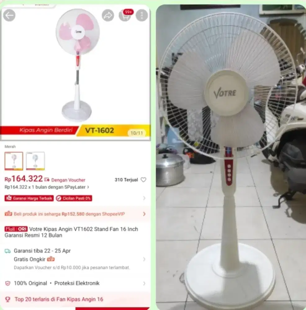 kipas angin votre (advance)