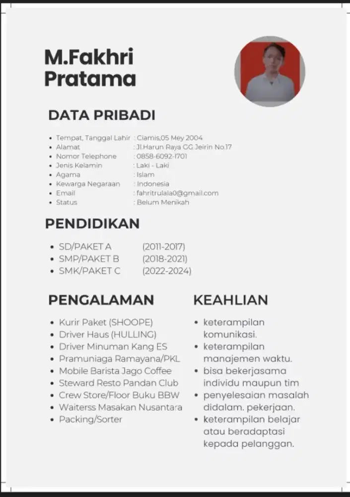 ingin mencari pekerjaan