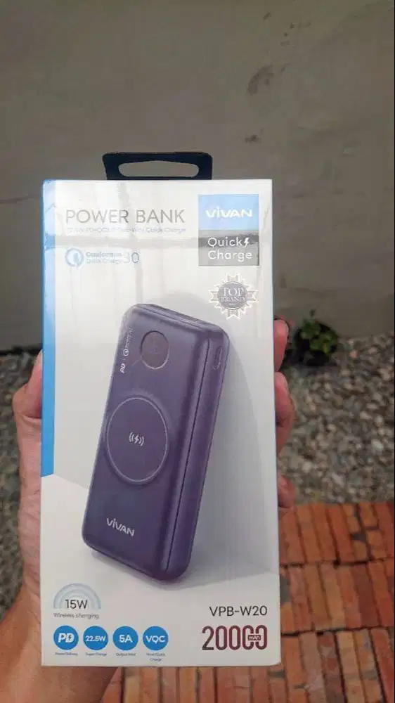 Power Bank Vivan 20000 mAh Wireless Charging