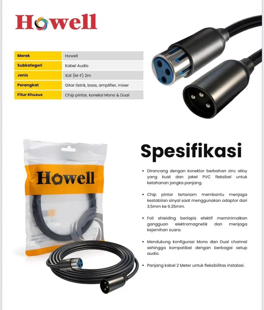 KABEL XLR HOWELL