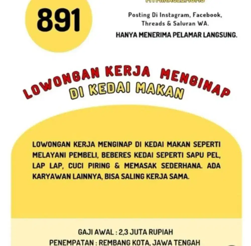 Cari rewang kedai makan