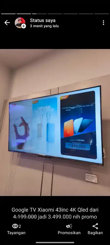 GTV XIAOMI 43INC FHD | KREDIT SYARAT KTP | DP 0 CICILAN RINGAN