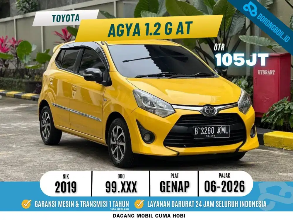 Toyota Agya 1.2 G AT 2019 Kuning