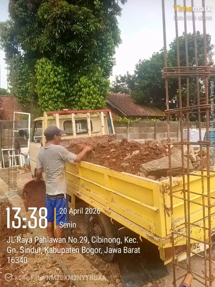 Jasa buang puing dan pengurugan