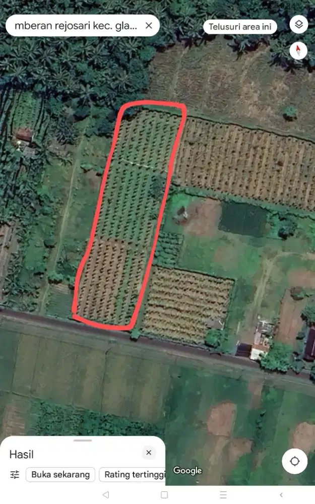 Luas Tanah 2.800 M2, tepi jalan. Tembusan jalan Rejosari-Polres.