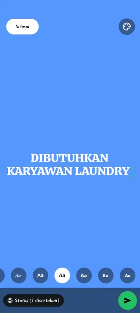 Dibutuhkan karyawan laundry