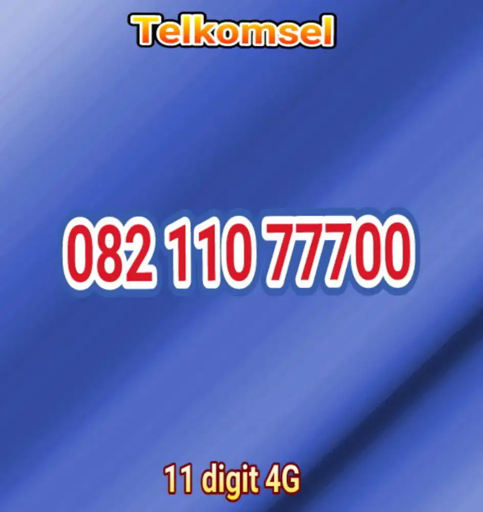 Kartu perdana Telkomsel cantik menarik 11digit menar