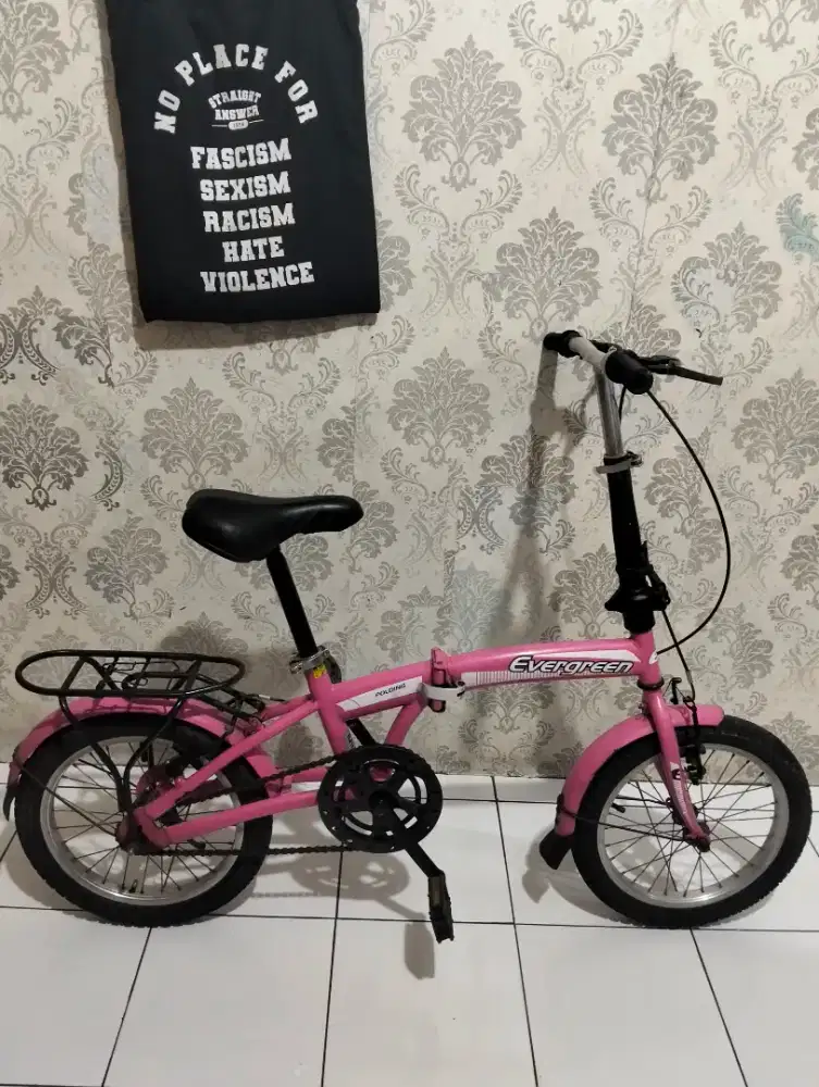 Sepeda lipat ukuran 16 untuk umur 5-10 tahun