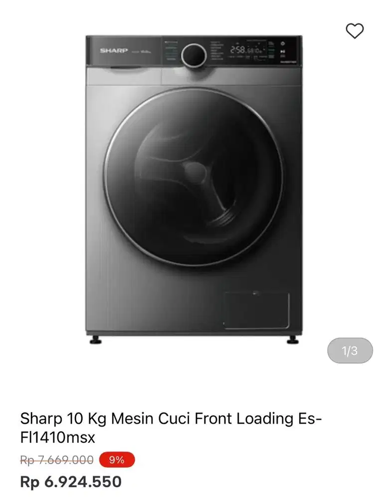 WM SHARP FRONT LOAD 10kg