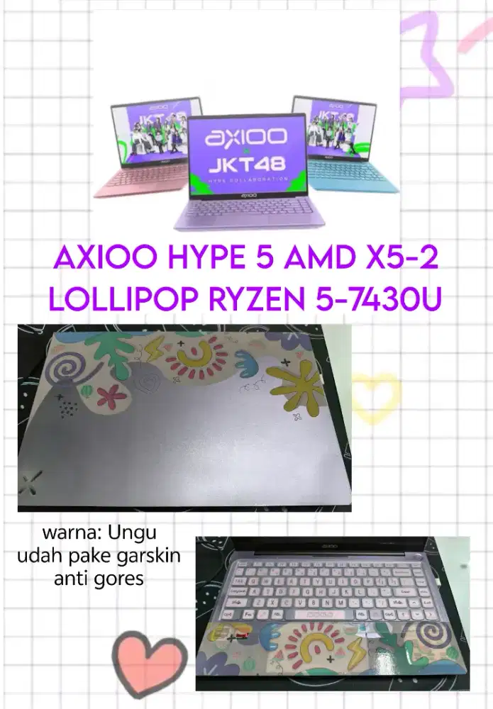 AXIOO HYPE 5 AMD X5-2 LOLLIPOP UNGU