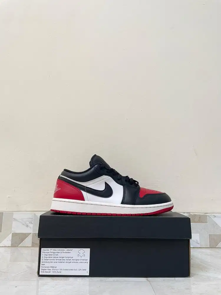 Air Jordan 1 Low Bredtoe 2.0 (Size 43) Original 100%