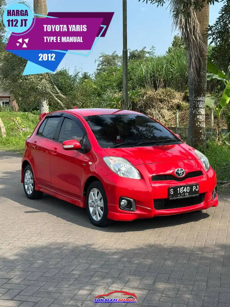TOYOTA YARIS E 2012 MANUAL
