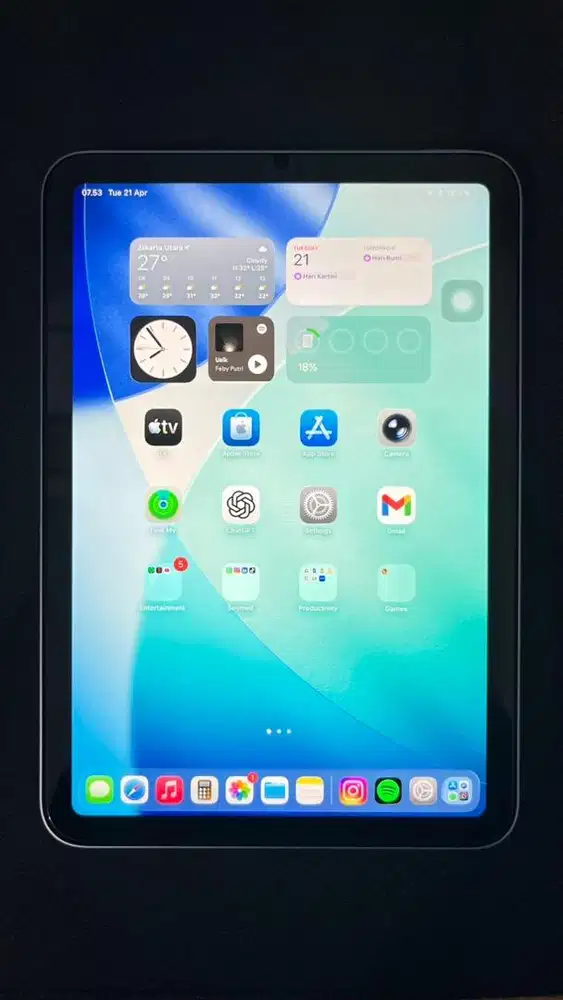 DIJUAL! iPad Mini 7 (A17 Pro) 128GB BLUE - Like New, Full Set, 100% BH