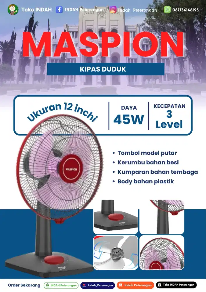 KIPAS ANGIN MEJA MASPION EX-307