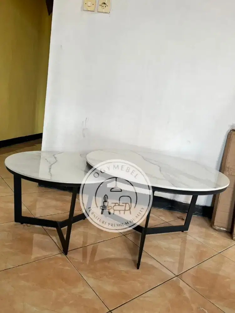 READY MEJA TAMU MINIMALIS MARMER TERMURAH SALE