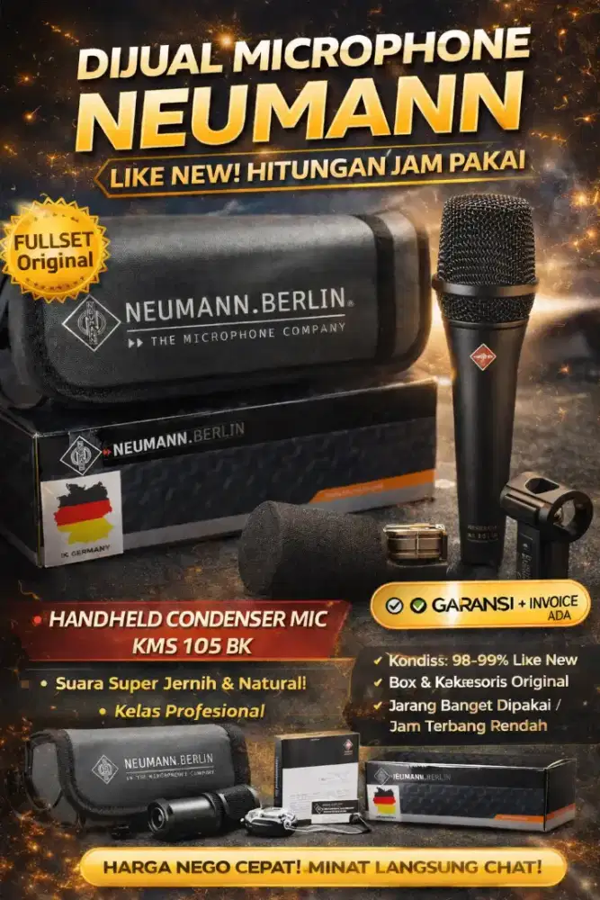 Mic Neumann KMS 105 BK Original Like New | Fullset | Suara Studio |